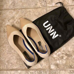 UNN Ballet Flats Pointed Toe Slip-on Knit Loafers Non-Slip Shoes w/ dust bag